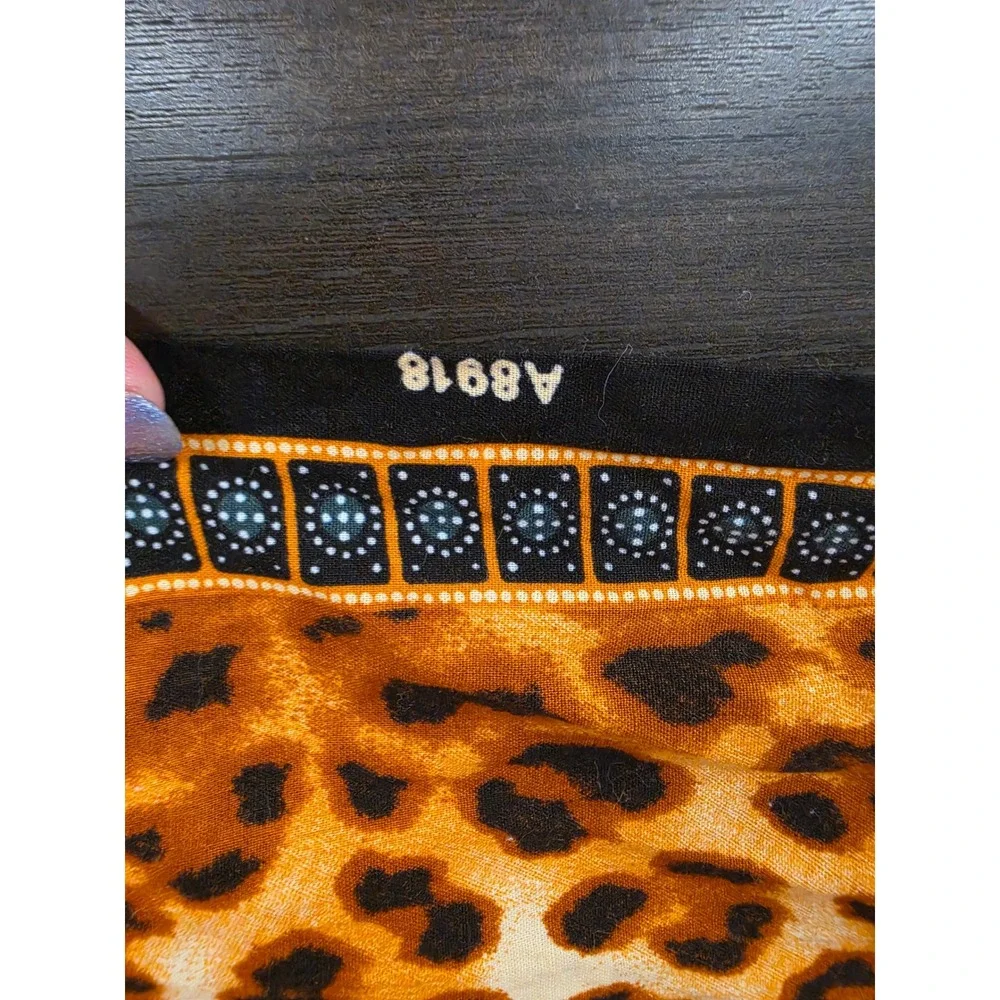 Super Java Guaranteed Wax Java Leopard Animal Print Fabric Panel A8918 Tan